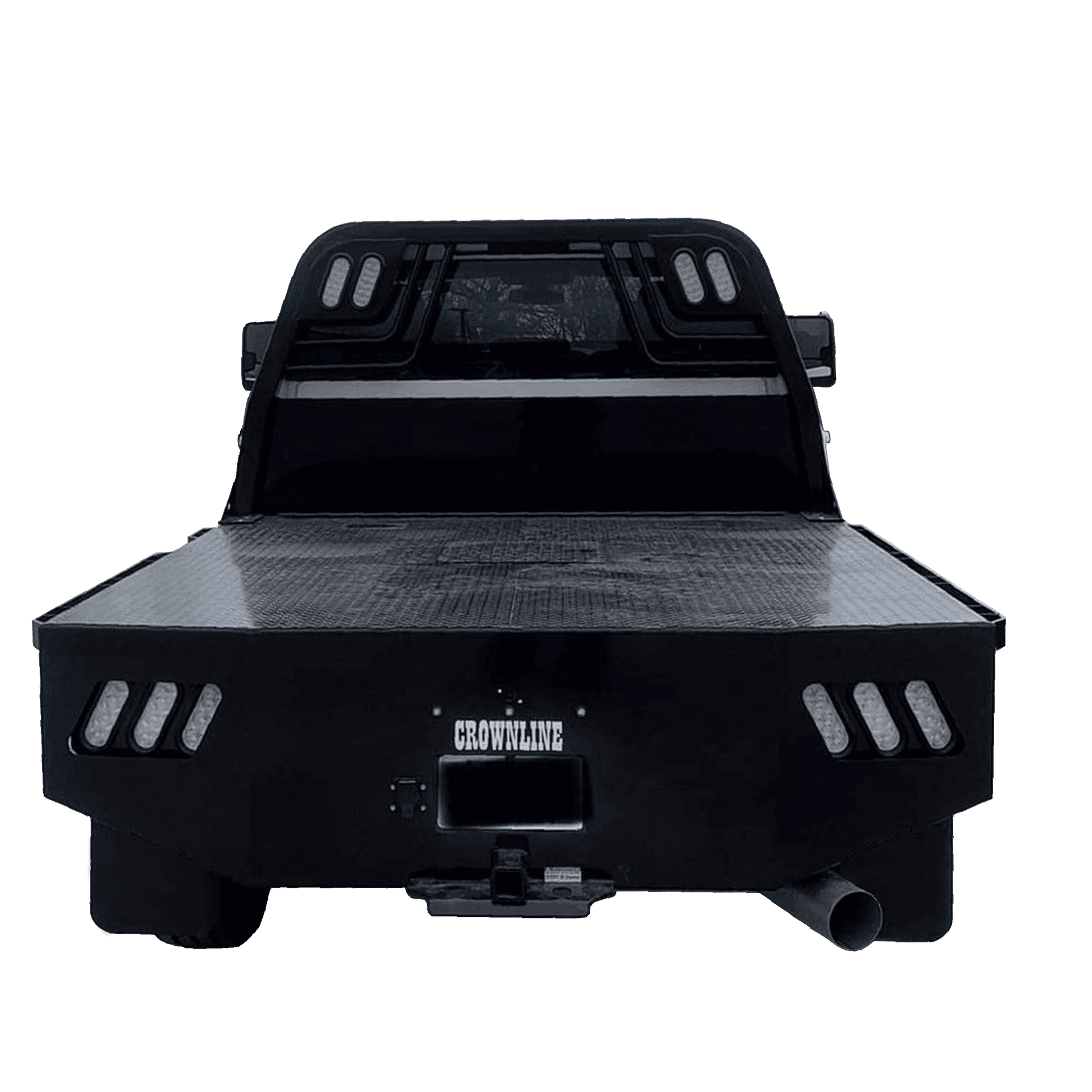 photo of truck with the arm bed viewed from the side